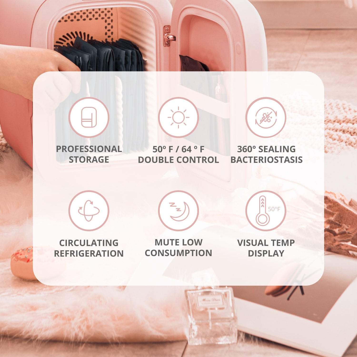 Beauty Fridge Cosmetics & Makeup Refrigerator Beauty Fridge Avery Rose 