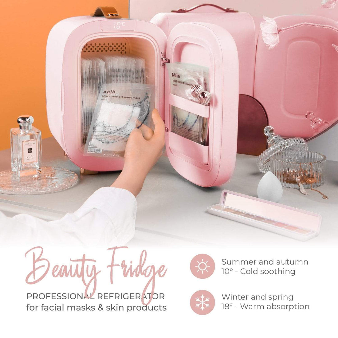 BRÜUN Beauty Fridge Cosmetics & Makeup Refrigerator Avery Rose Beauty Fridge Bruun By Avery Rose 